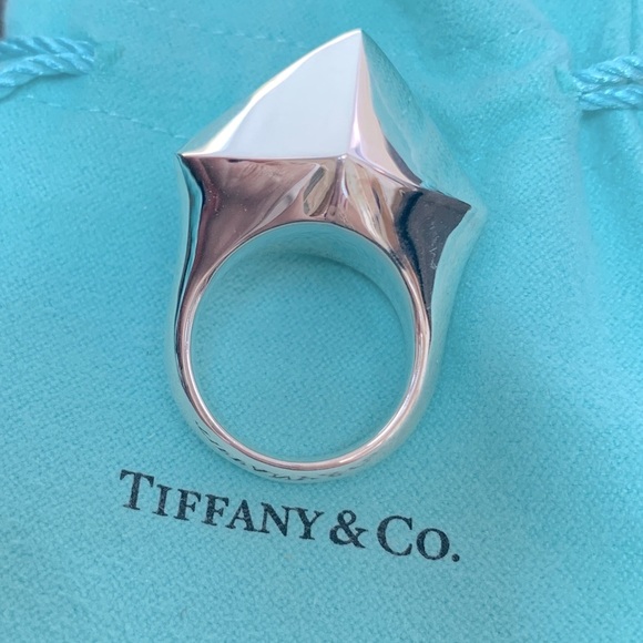 Sterling Silver Large Pyramid Ring 